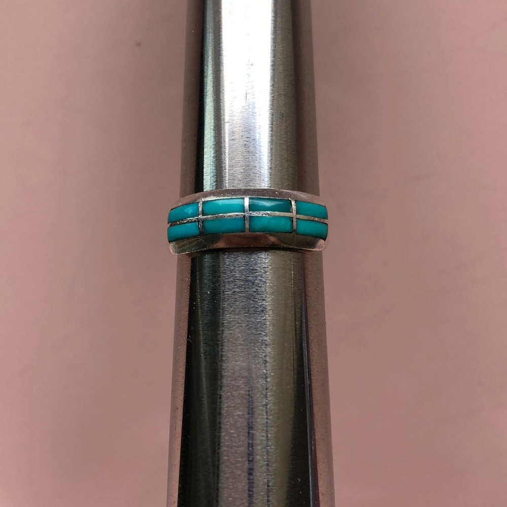 Vintage Southwestern Turquoise Ring Sz 7